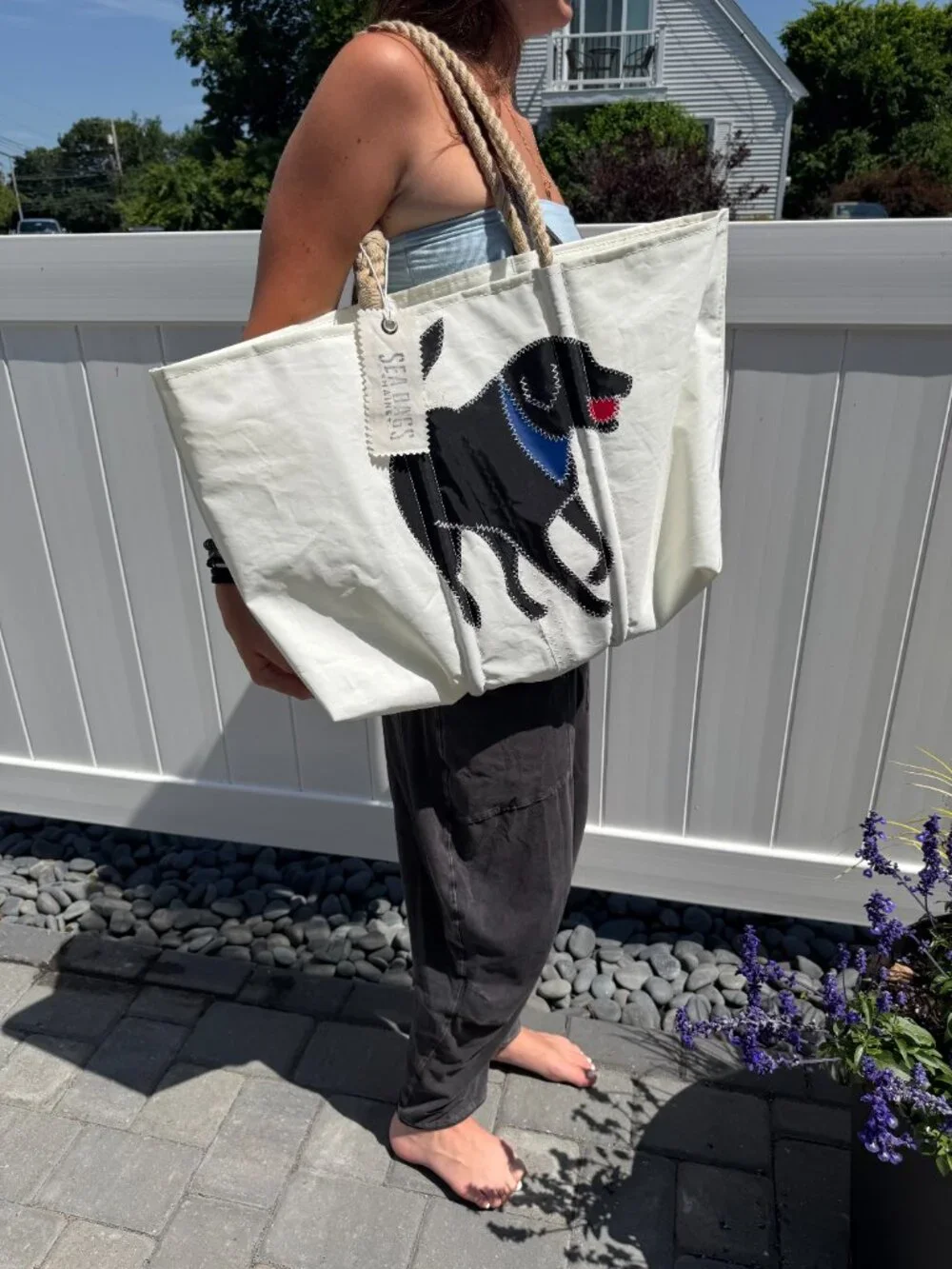 NWT Maine Seabags BLACK LAB Large Handbag Tote- Limited Qty Bestseller!